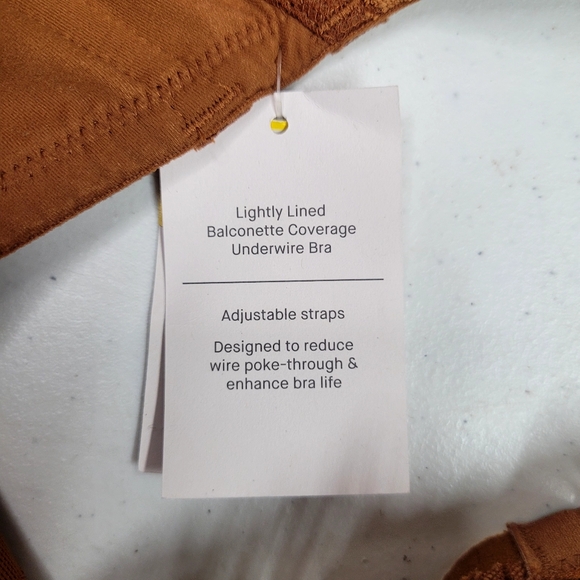 NEW! Women's Lightly Lined Balconette Stretch Bra, Brown Lace - Auden - Picture 11 of 11